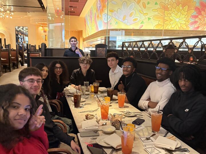 Lorem, Inc team dinner at a restaurant
